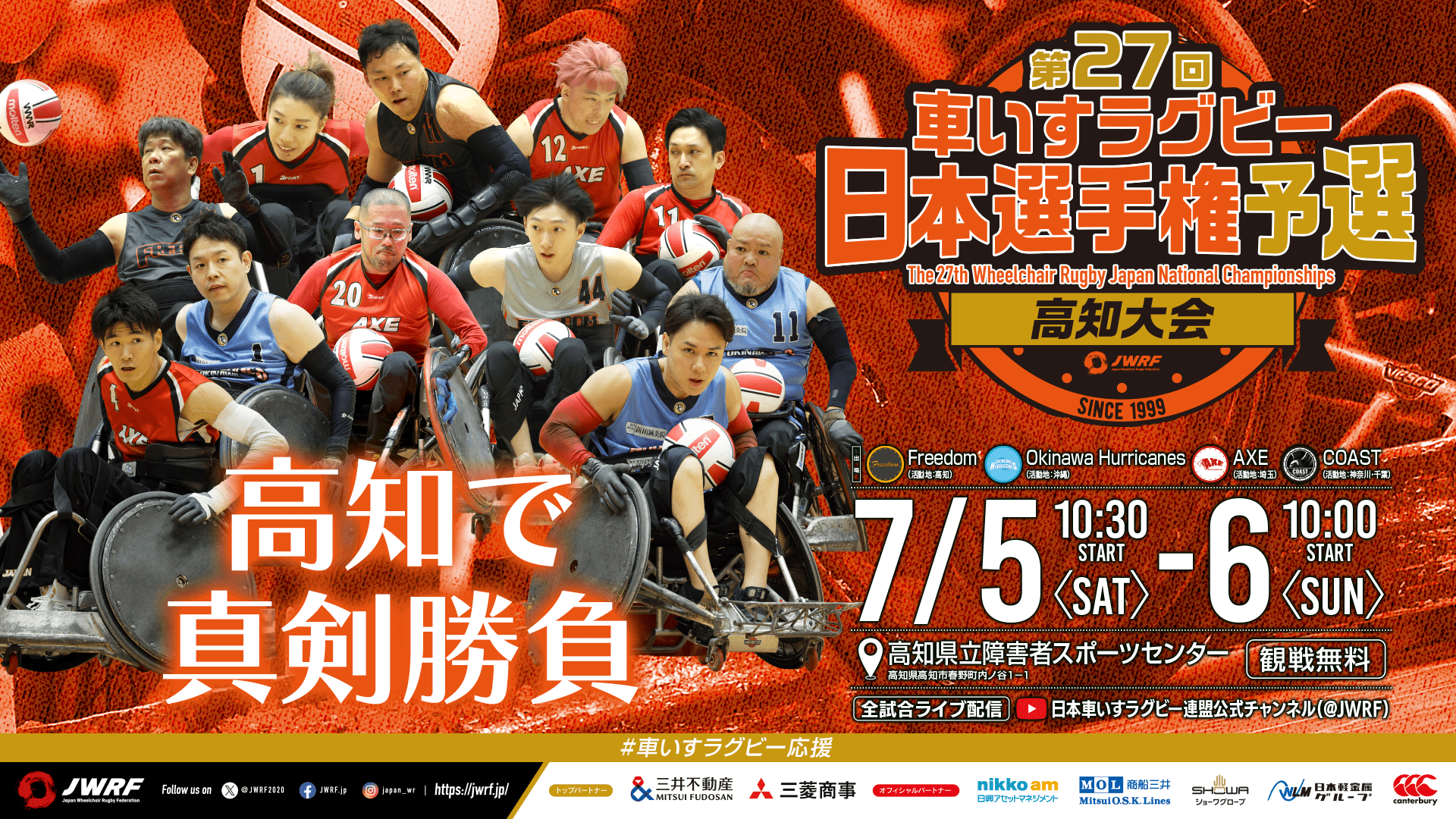 第27回車いすラグビー日本選手権 予選 高知大会